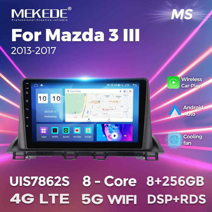 Compatible with Mazda 3 2013-2017 Android Large-Screen Central Control Navigation Radio 8+256G
