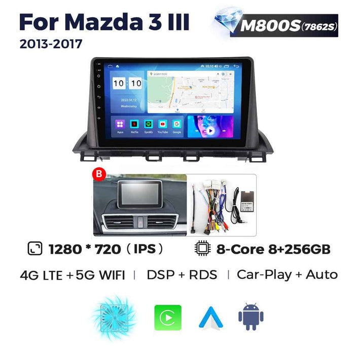 Compatible with Mazda 3 2013-2017 Android Large-Screen Central Control Navigation Radio 8+256G