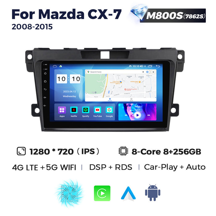 Compatible with Mazda CX-7 08-15 Android Large-Screen Central Control Navigation Radio 8+256G