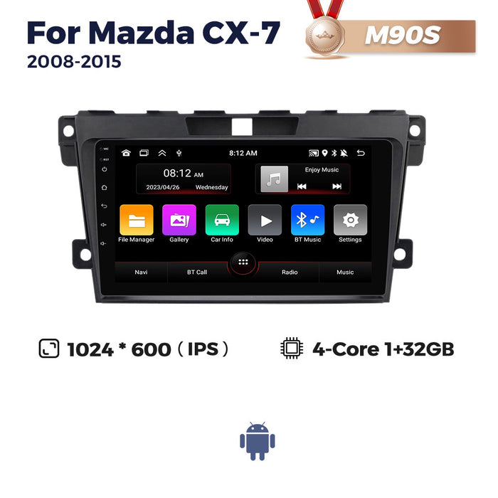 Compatible with Mazda CX-7 08-15 Android Large-Screen Central Control Navigation Radio 8+256G