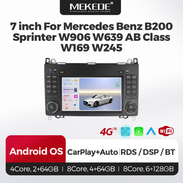 Compatible with Mercedes-Benz B200 Sprinter W639 Android large screen central control navigation radio button dedicated device