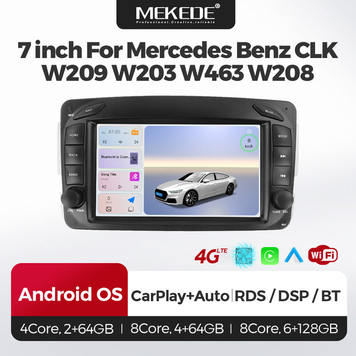 Compatible with Mercedes-Benz CLK W209 W203 W463 Android large-screen central control navigation radio, dedicated button device