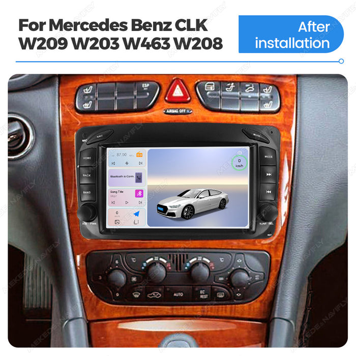 Compatible with Mercedes-Benz CLK W209 W203 W463 Android large-screen central control navigation radio, dedicated button device