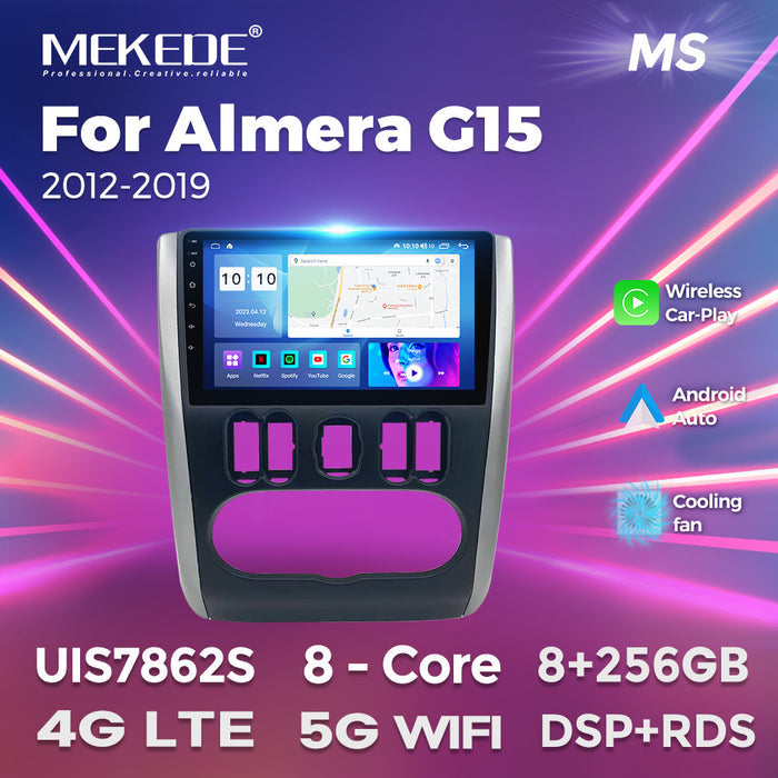 Compatible with Nissan Almera G15 2012-2019 Android Large Screen Central Control Navigation Radio 8+256G