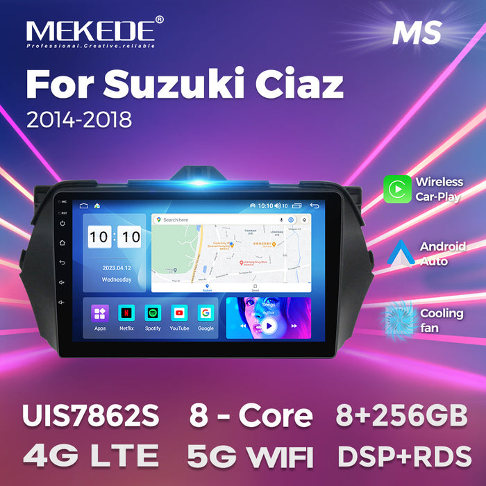 Compatible with Suzuki Ciaz 2014-2018 Android large screen central control navigation Bluetooth CarPlay