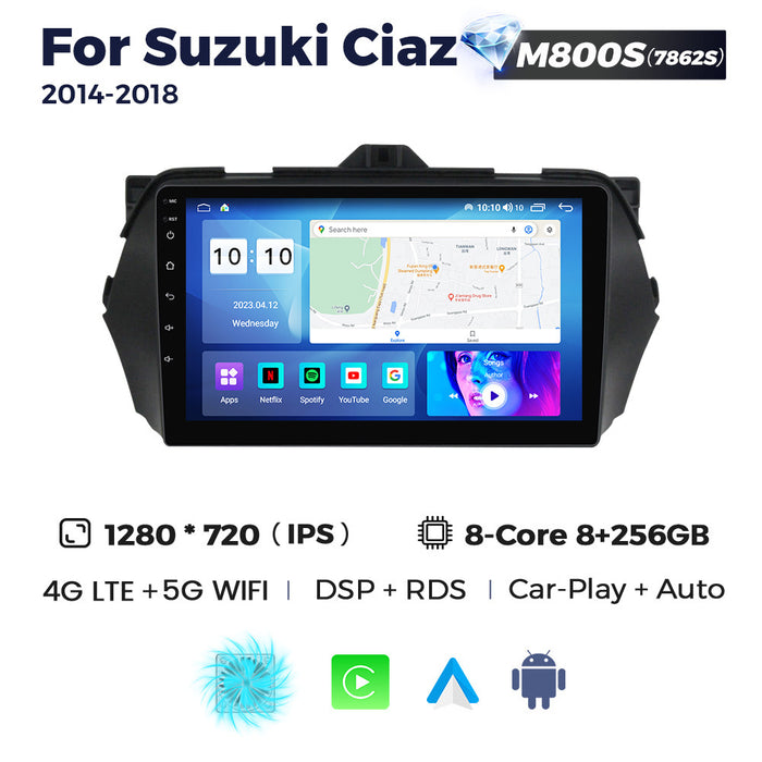 Compatible with Suzuki Ciaz 2014-2018 Android large screen central control navigation Bluetooth CarPlay