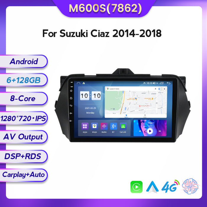 Compatible with the Suzuki Ciaz 14-18 model after switching to Android large-screen central control in-car navigation screen 8+128GB