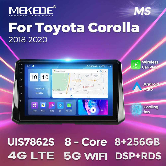 Compatible with Toyota Corolla 2018-2020 Android large-screen central navigation radio 8+256G