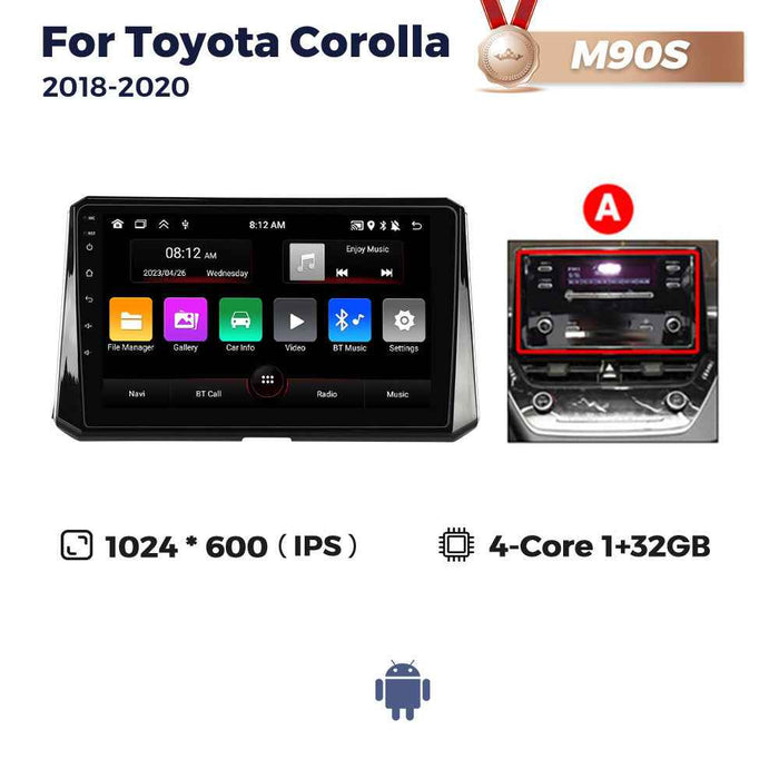 Compatible with Toyota Corolla 2018-2020 Android large-screen central navigation radio 8+256G