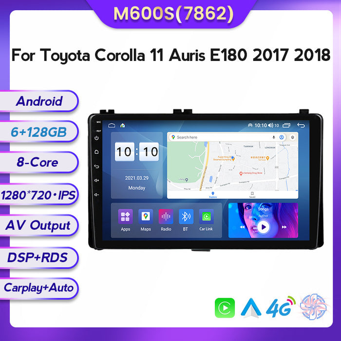 Compatible with Toyota Corolla/Auris 17-18 models Android large screen central control in-car navigation screen 8+128
