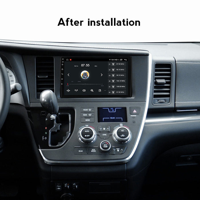 Compatible with Toyota Sienna 16-18 models, Android large screen central control in-car navigation screen 8+128G
