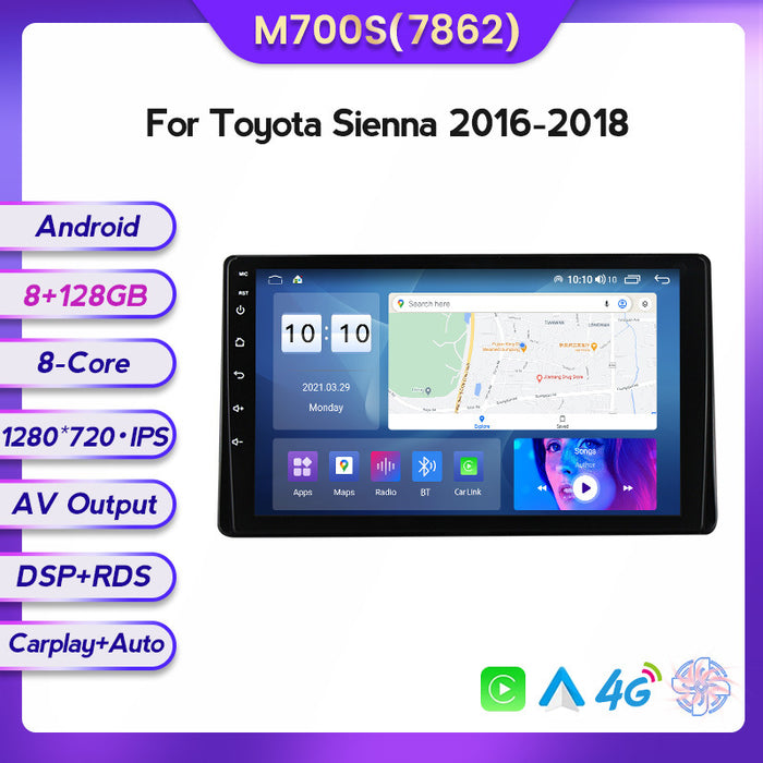 Compatible with Toyota Sienna 16-18 models, Android large screen central control in-car navigation screen 8+128G