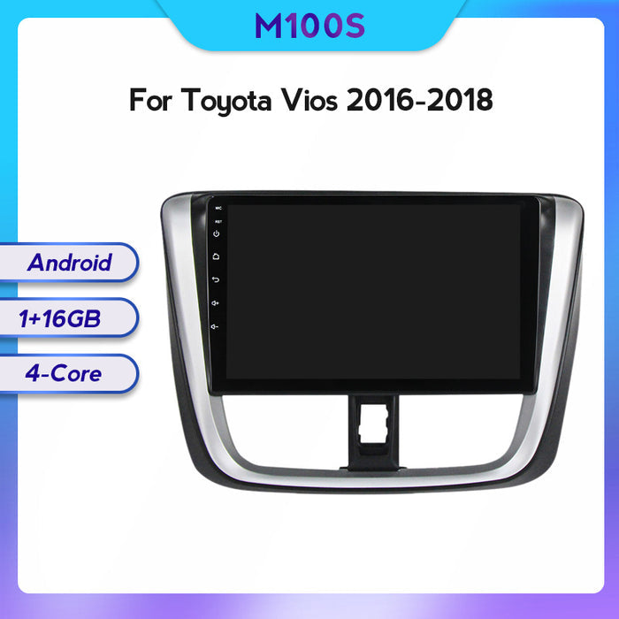 Compatible with Toyota Vios 16-18 models, modified Android large screen central control in-car navigation screen 8+128GB