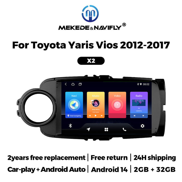 Compatible with Toyota Yaris Vios 2012-2017 Android in-car GPS navigation in-car MP5 Bluetooth player