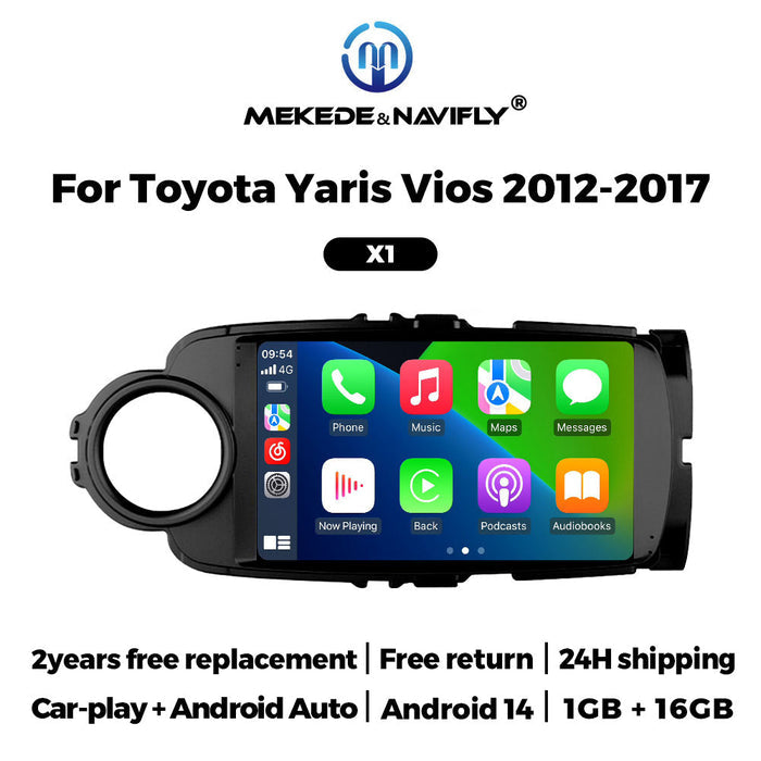 Compatible with Toyota Yaris Vios 2012-2017 Android in-car GPS navigation in-car MP5 Bluetooth player