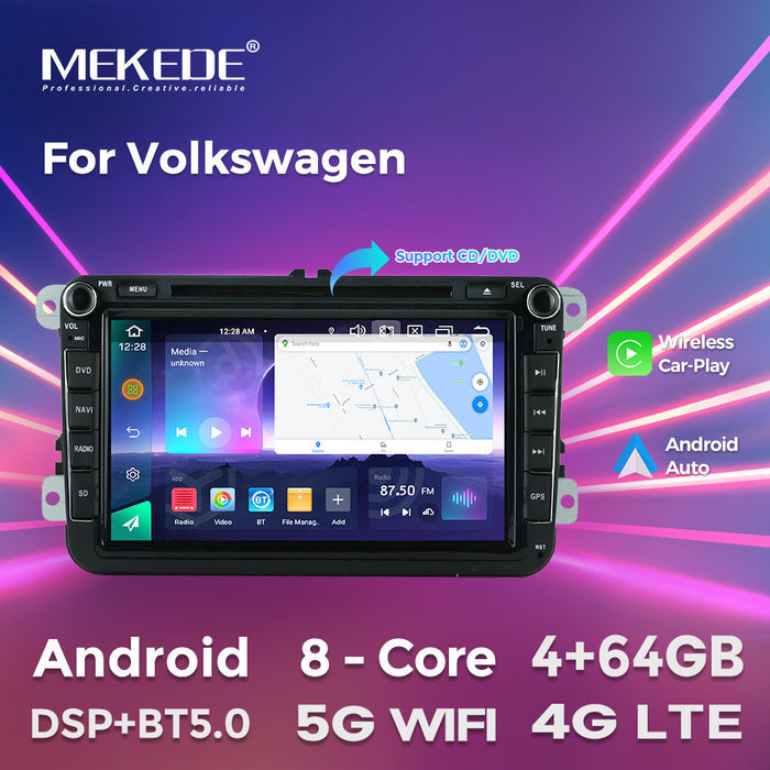 Compatible with VW Golf general-purpose models 8-inch with DVD, Android large screen, central navigation, Bluetooth CarPlay