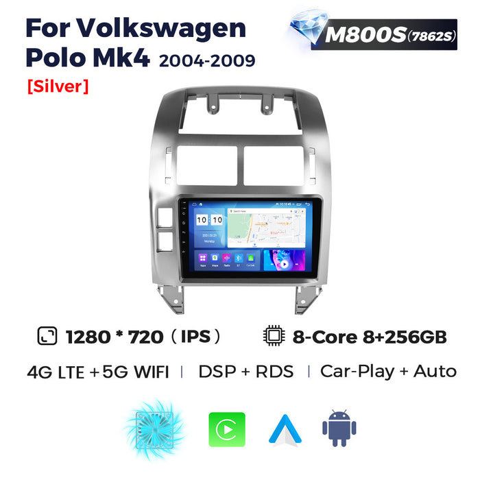 Compatible with VW Polo MK4 2004-2010 Android large-screen central control navigation with Bluetooth CarPlay