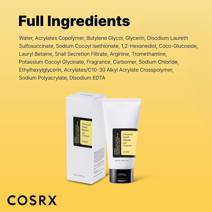 COSRX Advanced Snail Mucin Gel Cleanser – Simple Daily Cleanser for an Uncluttered Vanity Counter