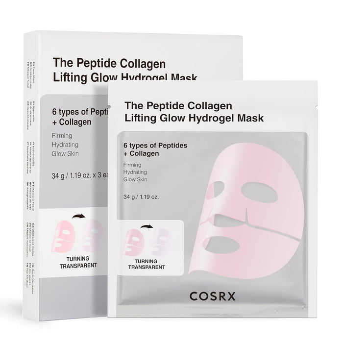 hydrogel sheet mask that turns transparent during use to visually signal absorption