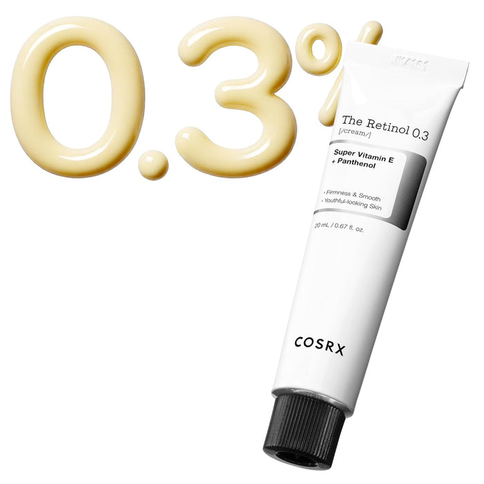 0.3% retinol active concentration for skin renewal