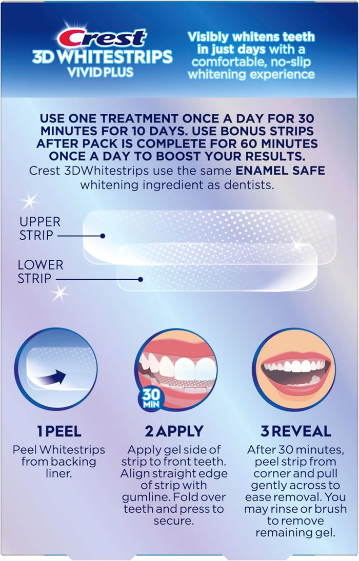 Crest 3D Whitestrips Vivid Plus – Milestone Gift Set, 12-Day Wedding Whitening Regimen