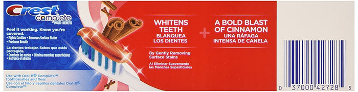 multi-benefit formulation: whitening, enamel strengthening, cavity and tartar prevention