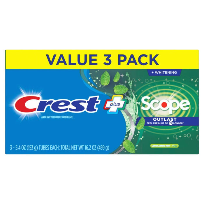 Crest + Scope Whitening Toothpaste – Essential Oral Care in One Simple Tube