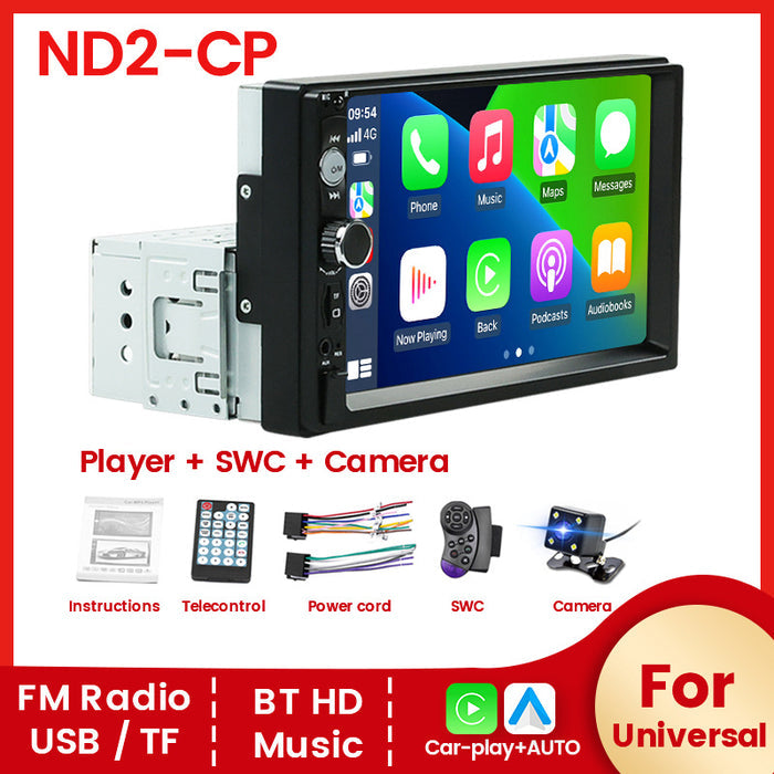 Cross-border dedicated MP3 MP4 MP5 7-inch music multimedia player HD single Bluetooth Carplay