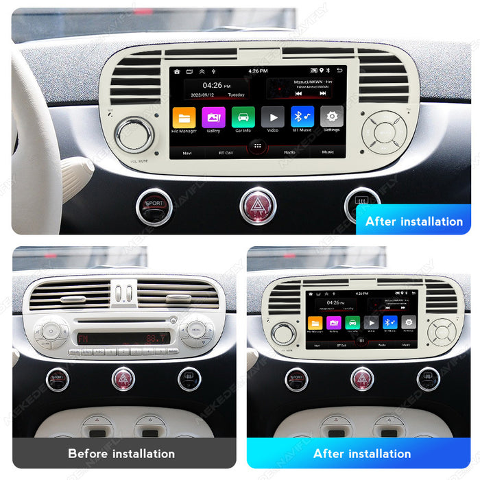 Cross-border wholesale fiat 500 abarth 2007-2015 fiat 500 android navigator one-piece purchase