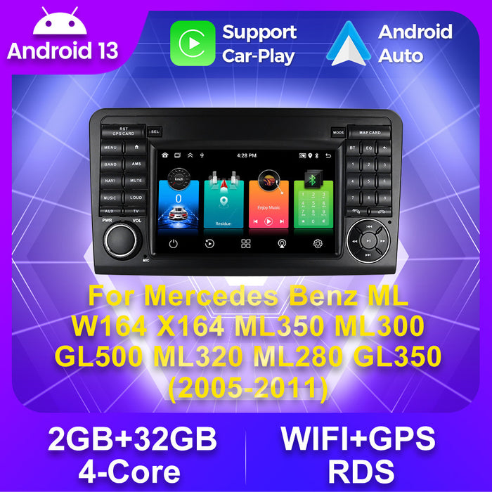 Cross-border wholesale for mercedes benz ml w164 x164 7inch discless android navigator purchasing agent