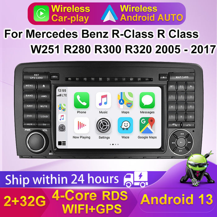 Cross-border wholesale mercedes benz r-class w251 r300 mercedes-benz r 7inch discless android navigation