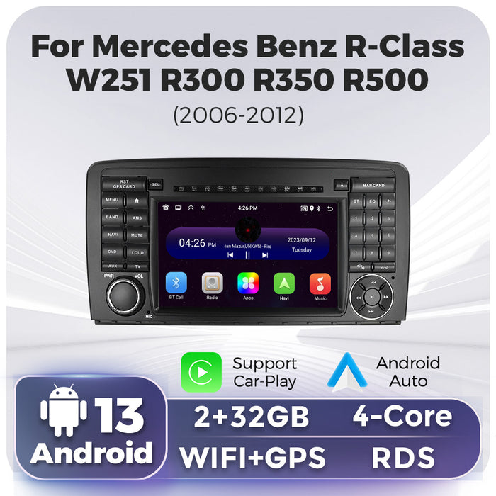 Cross-border wholesale mercedes benz r-class w251 r300 mercedes-benz r 7inch discless android navigation