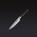 Damascus Steel Utility Knife, 5" (Espresso)