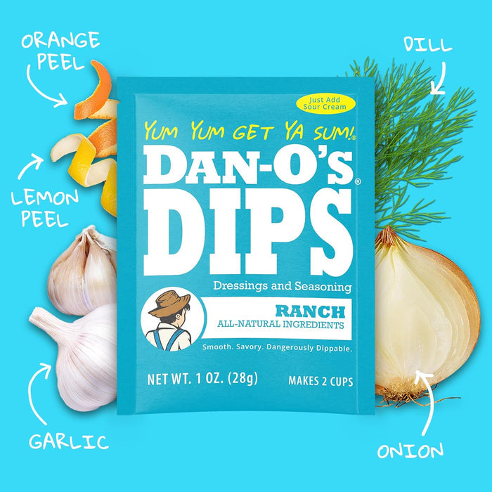 Dan-O's Dips Variety Pack – Greek Yogurt Dip Mixes for Protein-Forward Snack Rituals