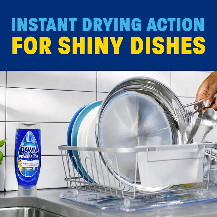 Dawn Platinum Plus PowerSuds 51.5 oz Refill – Skin-Friendly, Plastic-Safe Dish Soap for Family Kitchens
