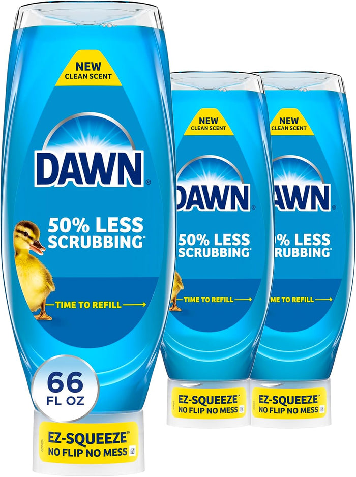ez-squeeze upside-down bottle design for controlled, drip-free dispensing