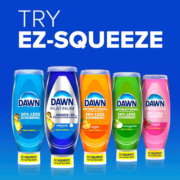 Dawn Ultra EZ-Squeeze Dish Soap – Busy Household Workflow Pack, Concentrated Daily Dishwashing