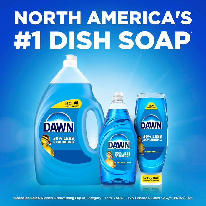 Dawn Ultra EZ-Squeeze Dish Soap – Busy Household Workflow Pack, Concentrated Daily Dishwashing