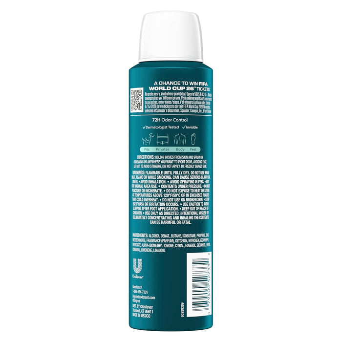 up to 72 hours of odor protection per application