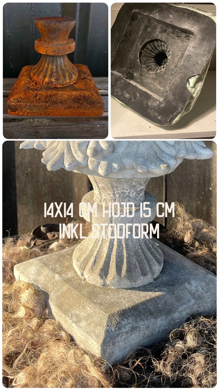 Dekorativ fot - 14 cm Gjutform (lätt begagnad)
