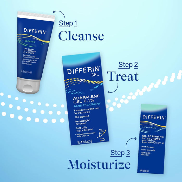 Differin 0.1% Adapalene Gel – Fast-Absorbing Step for Commuter Mornings