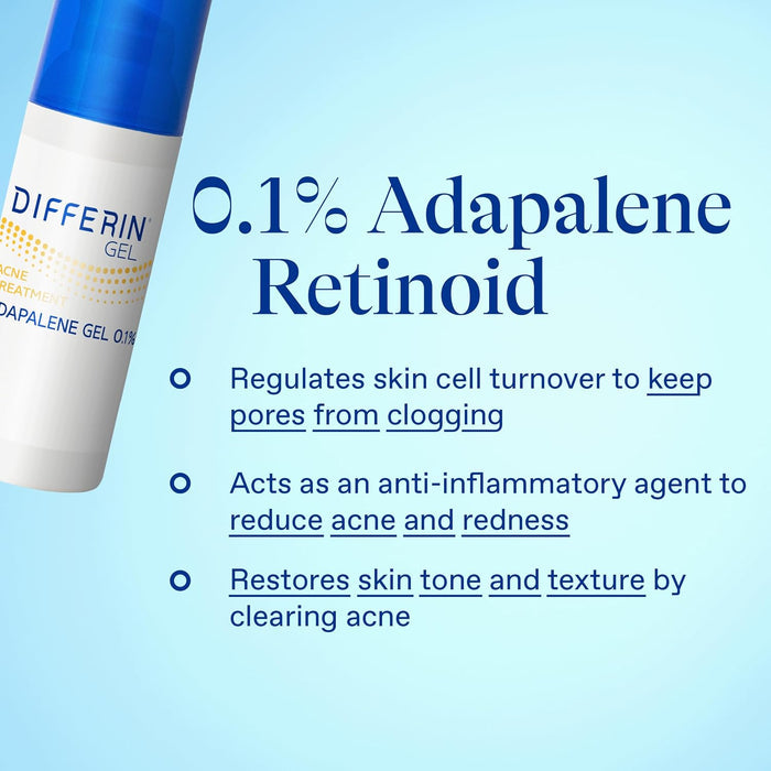 Differin 0.1% Adapalene Gel – Fast-Absorbing Step for Commuter Mornings