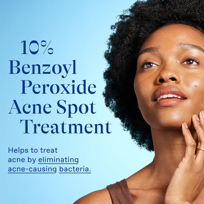 Differin 10% Benzoyl Peroxide Spot Treatment – Quick Study-Break Skincare for Focus Weeks, 1 oz Gel