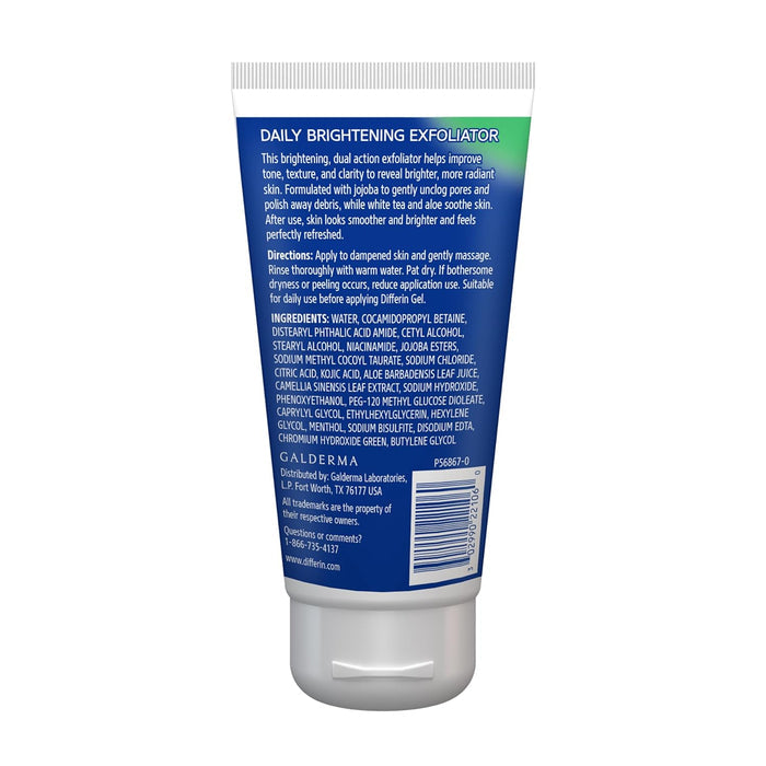 Differin Face Scrub with Kojic Acid – Unscented, Dermatologist-Trusted Cleanser for Irritation-Prone Skin