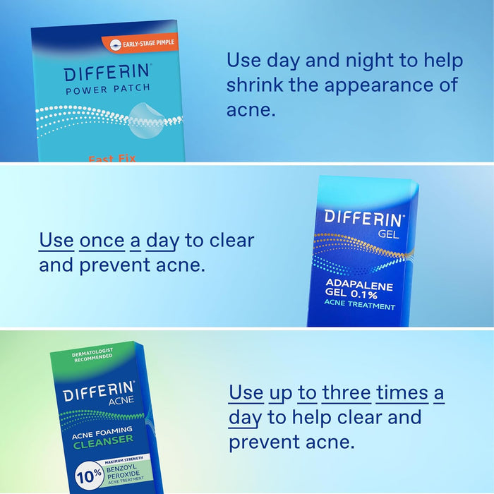 Differin Pimple Patches – Dermatologist-Tested for Young Adults, Non-Irritating Spot Care