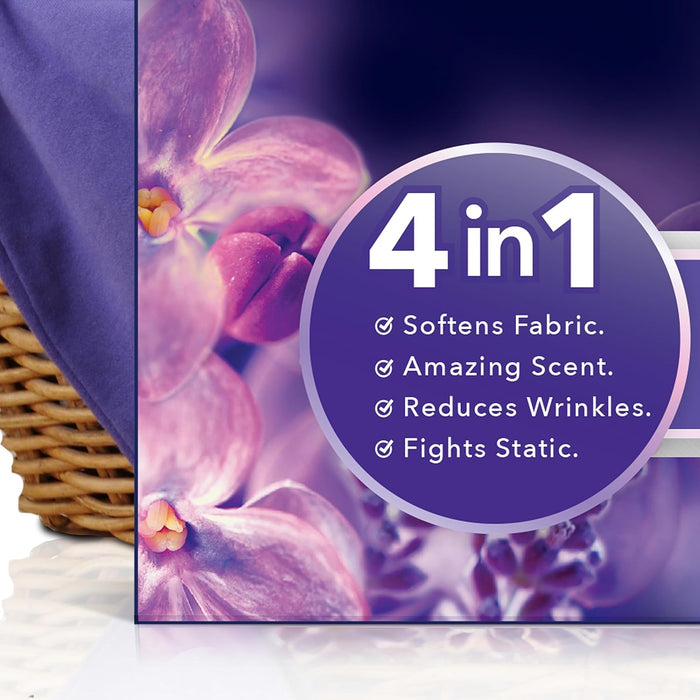 3x softening ingredient concentration vs. leading base dryer sheet brand