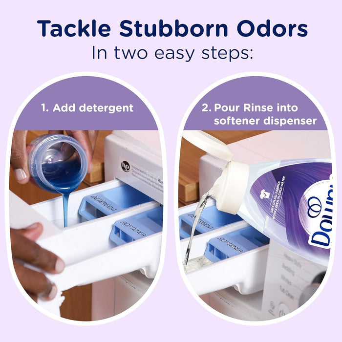 Downy RINSE & REFRESH Laundry Odor Remover – Dye-Free, No Heavy Perfume Rinse for Sensitive Skin Homes