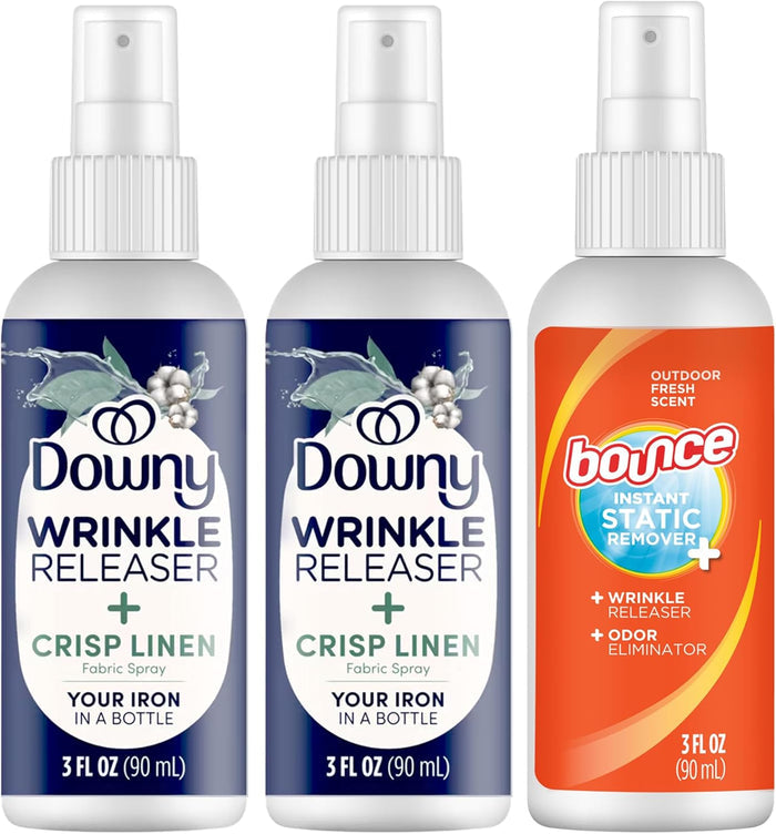 downy wrinkle releaser spray formula that smooths wrinkles without heat or ironing