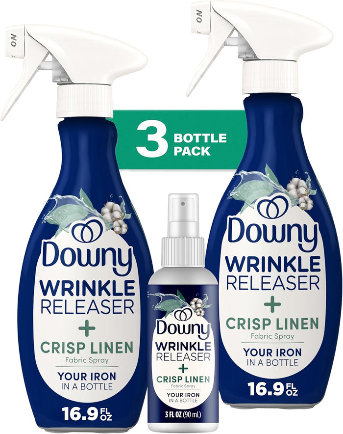 tri-action formula: wrinkle release, odor elimination, and static removal in one spray