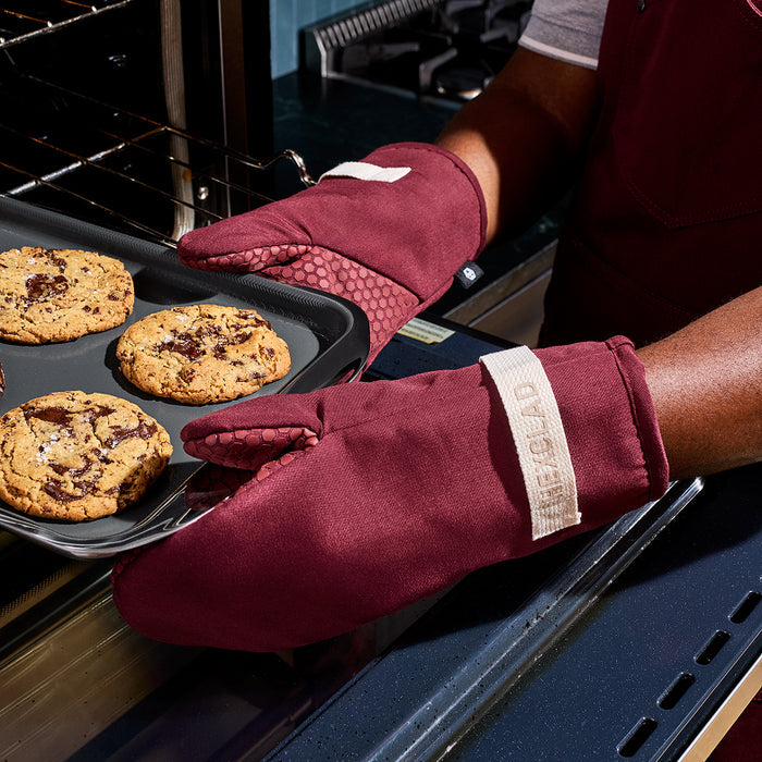 Eco Modern Oven Mitt Set - Crimson